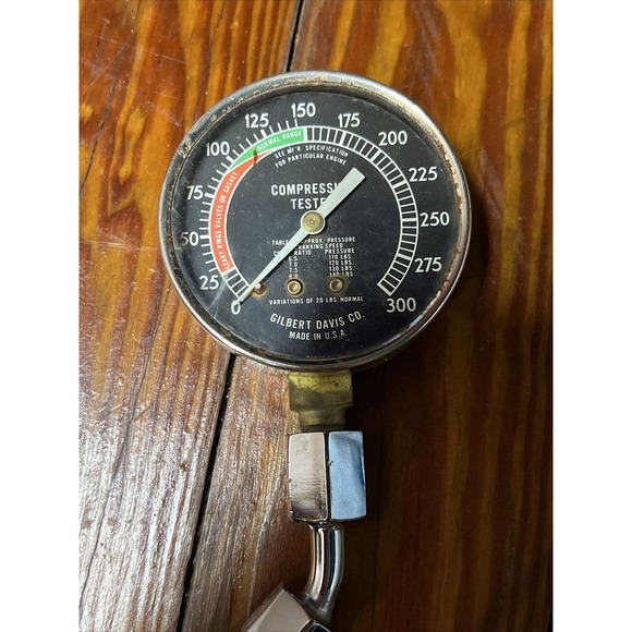 Compression Tester Model No. 35 Gilbert Davis Co Vintage Collectible Tool - Picture 7 of 10